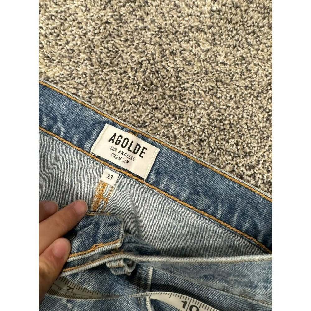 AGOLDE Quinn High Rise Mini Skirt Denim Size 23 EUC - Picture 4 of 6